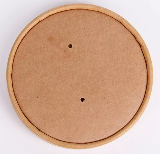118mm Paper Lids for 26oz, 32oz Kraft Paper Container - 500pcs