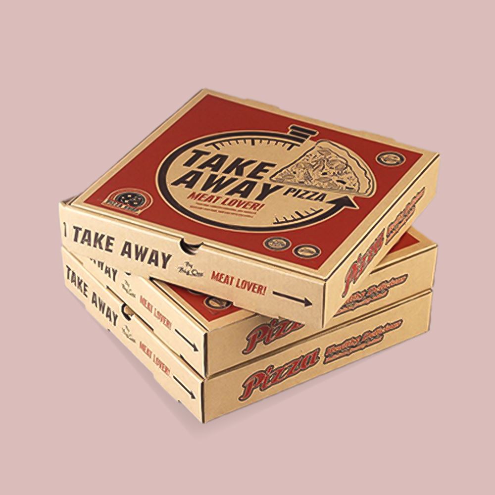 Custom Corrugated Pizza box - Brand Logo - Custom Size Available