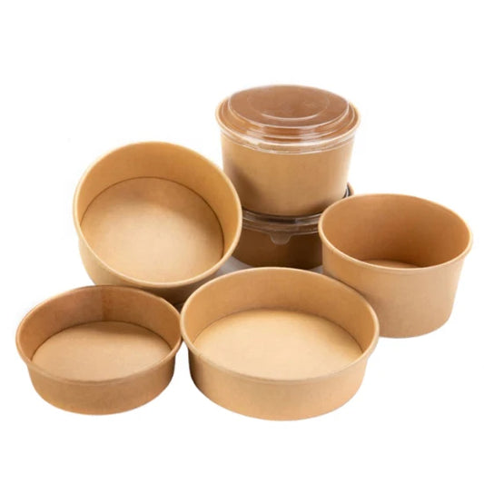 Paper Salad Bowl 946ml (32oz) 300pcs - 150mm Lid