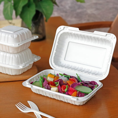 9" x 6" MFPP Take-Out Container - White - 150pcs