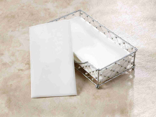 Premium White Linen Napkin 15.5"x16" - 5 Packs of 100pcs